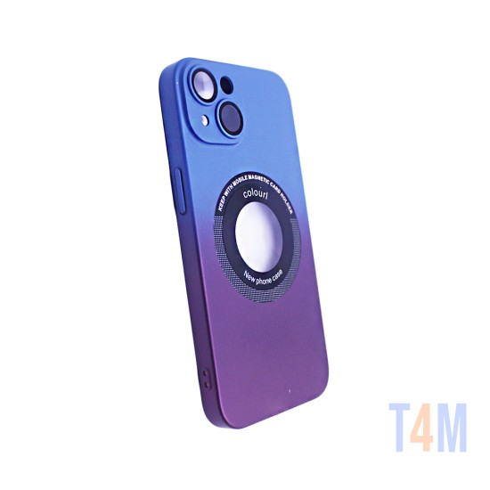 Funda Magnética con Lente de Cámara para Apple iPhone 14 Azul